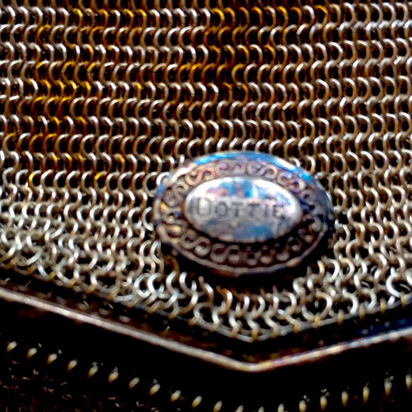 Vintage Monogrammed Mesh Evening Purse - Picture 3 of 5